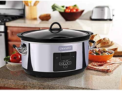 Crock-Pot 7 Quart Programmable Slow Cooker – Polished Platinum kxunrs