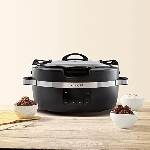 Crock-Pot Thermoshield 6 Quart Slow Cooker with Carry Handles r6uath