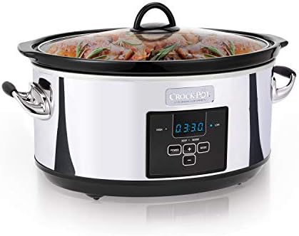 Crock-Pot 7 Quart Programmable Slow Cooker – Polished Platinum kxunrs