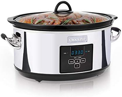 Crock-Pot 7 Quart Programmable Slow Cooker – Polished Platinum kxunrs