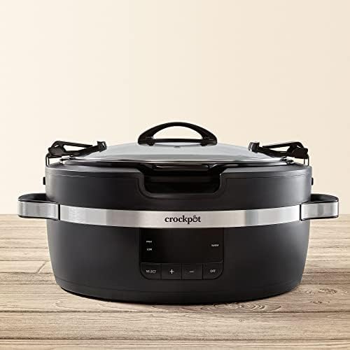 Crock-Pot Thermoshield 6 Quart Slow Cooker with Carry Handles r6uath