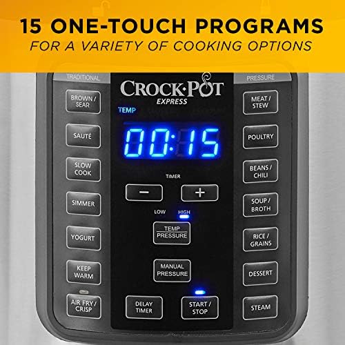 Crock-Pot Express Crisp 8 Quart 10-in-1 Pressure Cooker wvnbt3