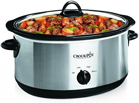 Crock-Pot 7 Quart Oval Manual Slow Cooker – Stainless Steel hpytdd