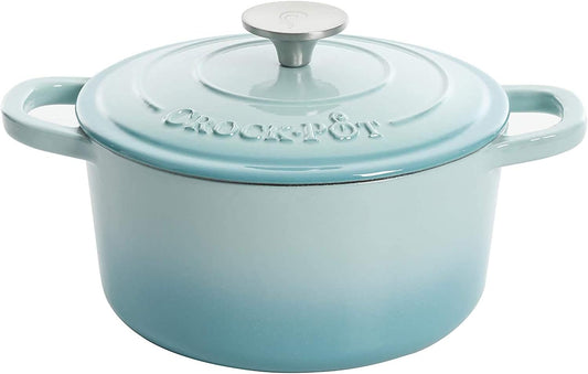 Crock-Pot 3 Quart Enameled Cast Iron Dutch Oven – Aqua s4ggwx